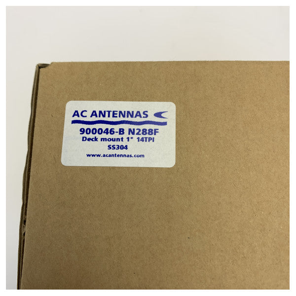 AC Antennas N288F Deskmount - Base antenna marina in RVS SS304 - maschio 1inch 14TPI