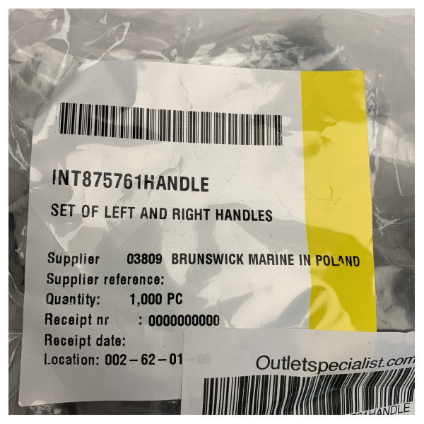 Set av vänster och höger båtluckshandtag svart - 875761HANDLE