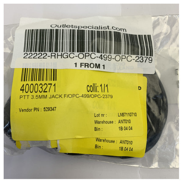 Amcom PTT-kytkin 3,5 mm:n liittimellä OPC-499/OPC-2379:lle - 529347 meriviestintä