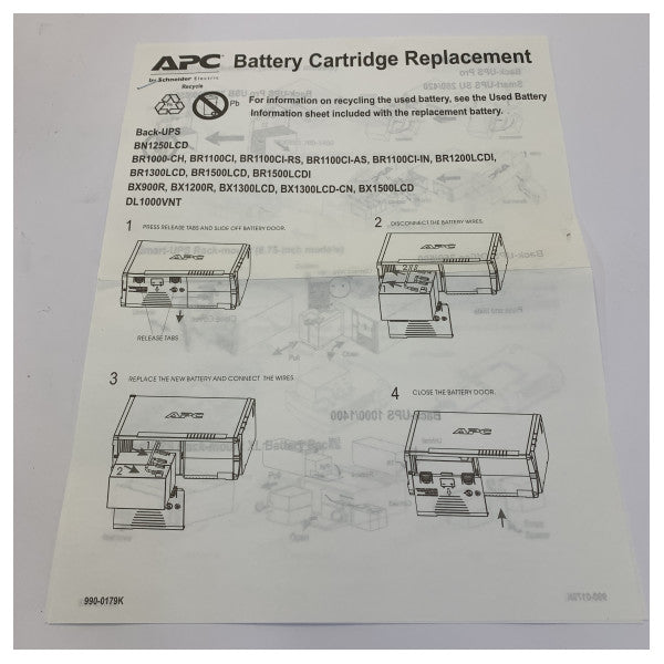 APC by Schneider Electric RBC7 wymienny kartridż baterii do UPS Smart-UPS 1500