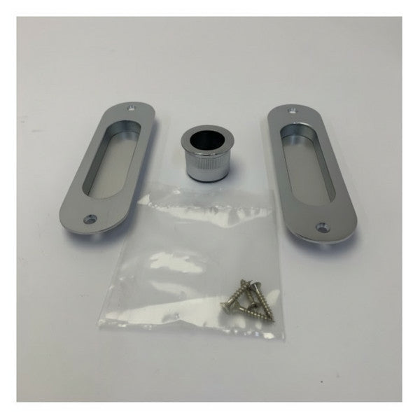 Σετ χειρολαβής συρόμενης πόρτας από ανοξείδωτο χάλυβα Wurth 120x3mm - B4D-U-KIT W