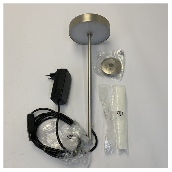 Vistosi Jube LT P Table Lamp Smoky Grey D23cm with Gold