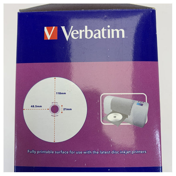 Verbatim 43508 DVD+R 4.7GB 16X قابل للطباعة بالحبر - 10 قطع في علبة Jewel