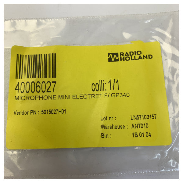 Microfono electret Motorola 5015027H01 per radio bidirezionale GP340 - elettronica marina