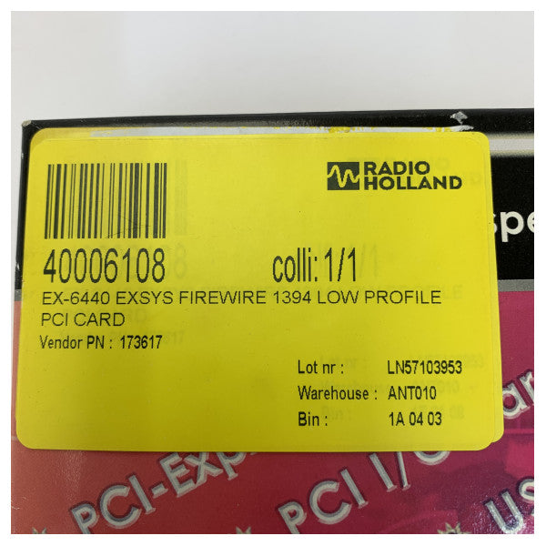 EXSYS EX-6440 FireWire 1394 lavprofil PCI-kort - IEEE 1394a-controller