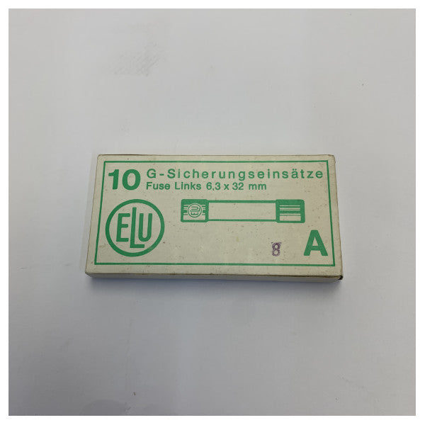 ELU Slow-Blow Glass Fuse 0.63A - 6x30mm / 6.3x32mm - 10 Pieces - Marine Electrical