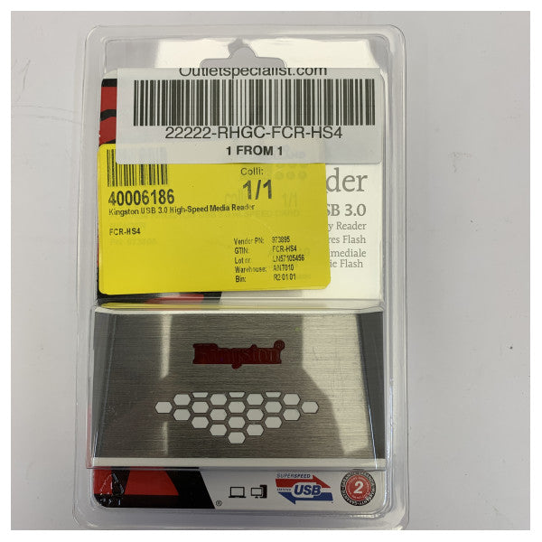 Kingston FCR-HS4 USB 3.0 brzi čitač medija - sve-u-jednom čitač kartica