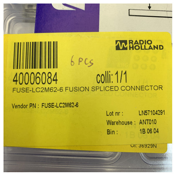 AFL Fuse Fusion-spliced Connector LC/PC MM 62,5 um 2,0 mm