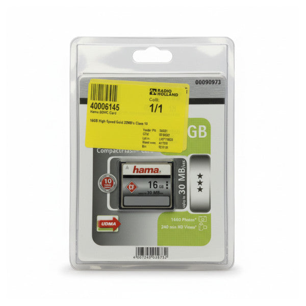 Hama CompactFlash kartica 16GB High Speed Gold 22MB/s Class 10 memorijska kartica