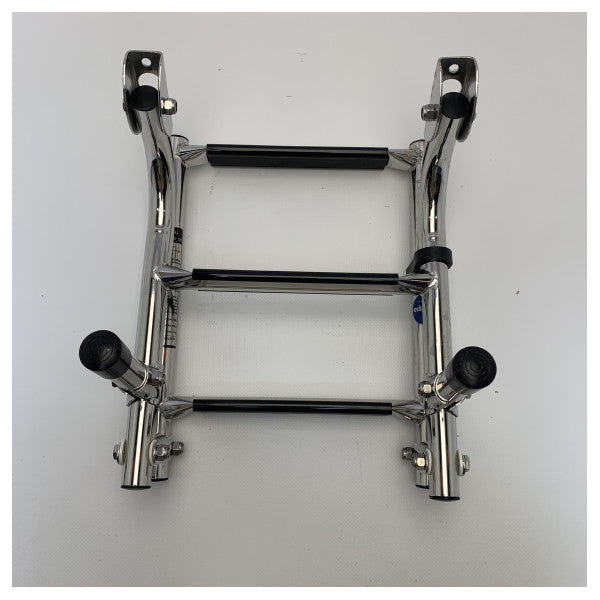 Σκάλα κολύμβησης από ανοξείδωτο χάλυβα 3 σκαλοπάτια μαύρη - 888743