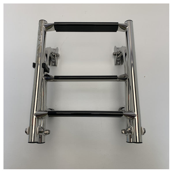 Σκάλα κολύμβησης από ανοξείδωτο χάλυβα 3 σκαλοπάτια μαύρη - 888743