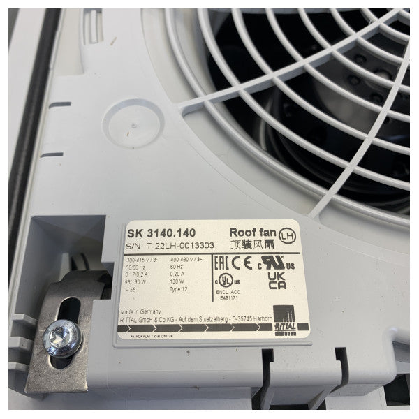 Rittal SK 3140.140 TopTherm Tagventilation Hvid 400V