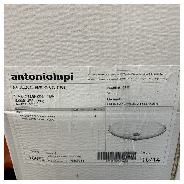 NIMO1-D-60 Lüks Yat Lavabosu - Tezgah altı/Tezgah üstü Lavabo