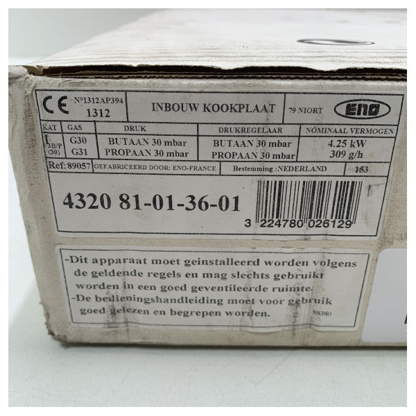 Eno 2 -Burner Stainless Steel Build in Gas Stove - 89057