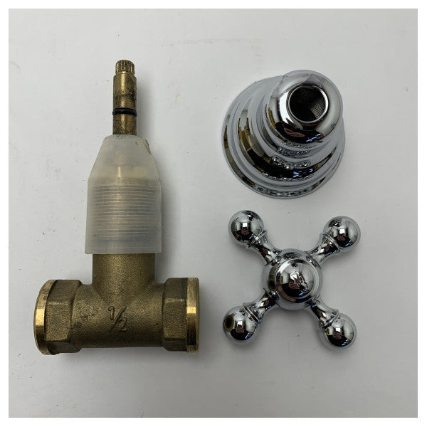 Cisal Arcana Marine Grade Chrome Plated Brass Faucet 1/2 Inch - Robinet durable résistant à la corrosion pour usage nautique