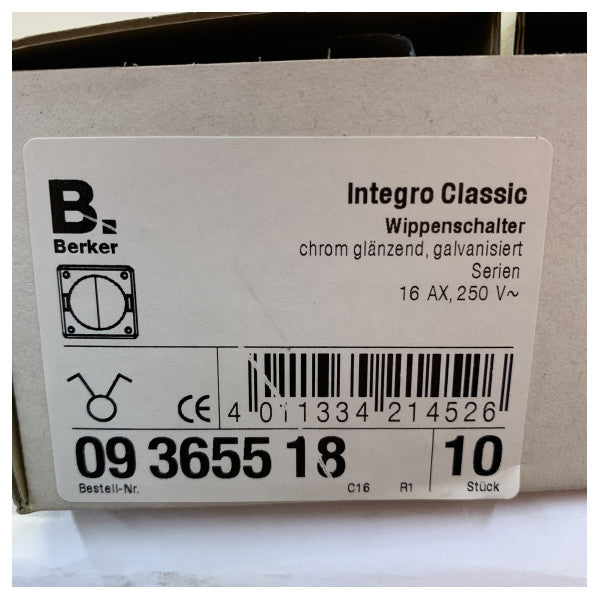 مفتاح Berker Integro Classic Series - كروم لامع - تجهيزات يخت - 9365518
