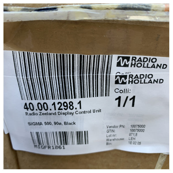 Radio Zeeland Sigma 500 Combi Pilot Controllerin näyttö