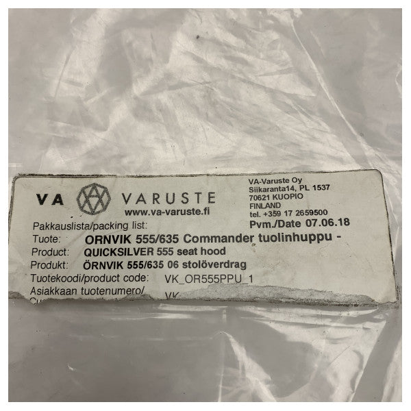 Housse de siège pilote Quicksilver 555 et 635 bleu marine - 8M0056949