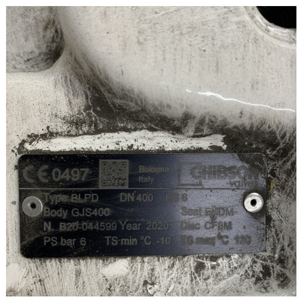 Rotork-Gears fjärilsventil lug DN400 PN6 RINA vit - yacht-hårdvara