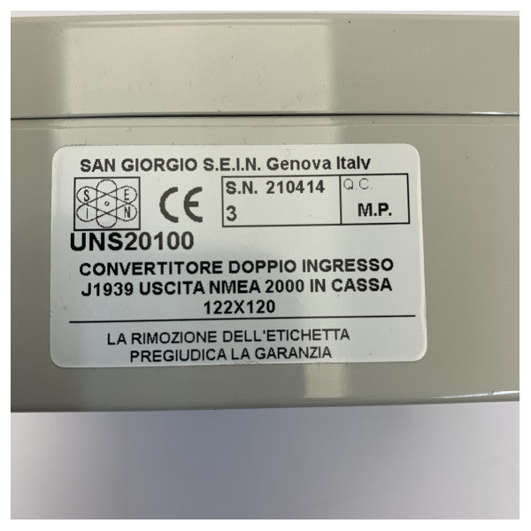 محول بيانات محرك مزدوج سان جورجيو J1939 إلى NMEA 2000 - UNS20100