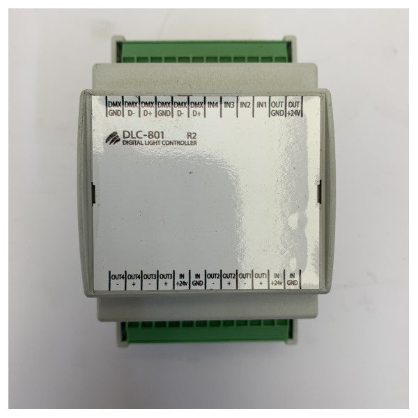DLC-801 4-kanals LED-driver 24V 4 x 4A - DMX Digital Light Controller