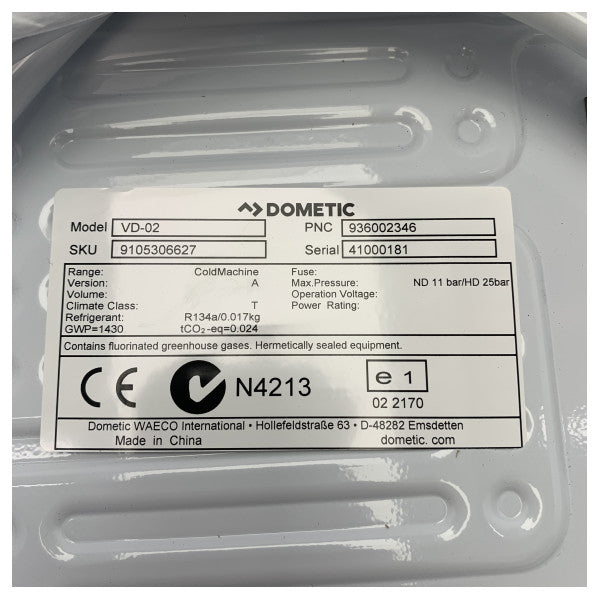 Dometic Coldmachine VD02 series 50 køleplade - 9105306627