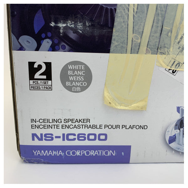 Kit de haut-parleurs audio marin Yamaha NS-IC600 blanc encastré - 6,5 pouces - 110W