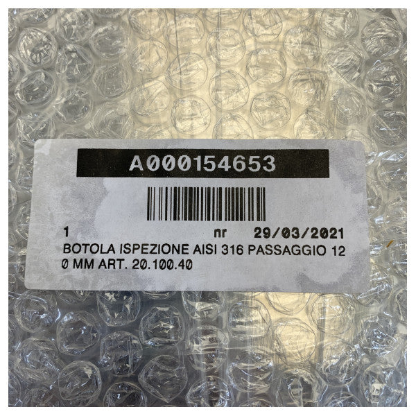 Inspeção de Abertura Osculati Redonda em Aço Inoxidável D 120 mm - 20.100.40