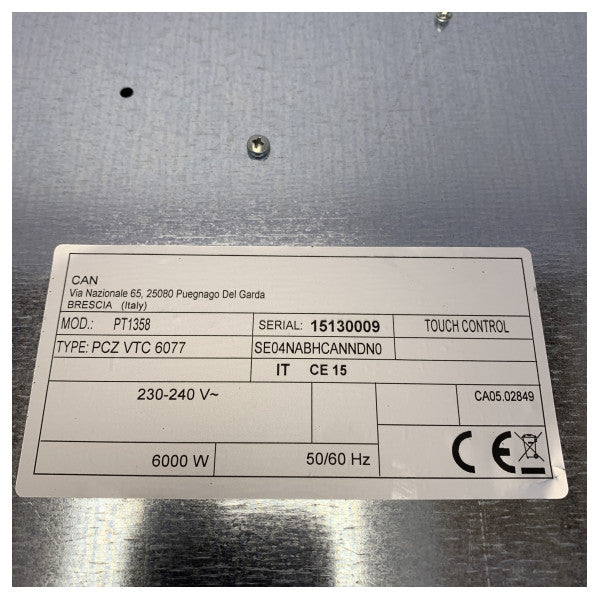 Can Marine Build-In Ceramic Hob 4-Burner Electric 230V - PT1358