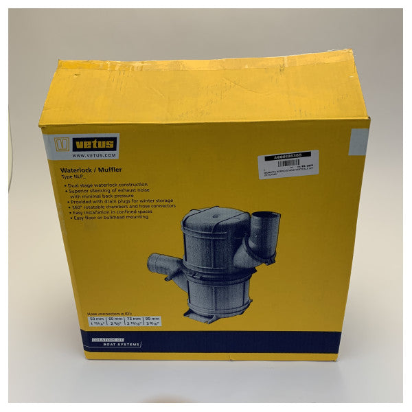 Vetus NLP50S Vannlås Eksosdemper - Lyddemper 50 mm - NLP50S