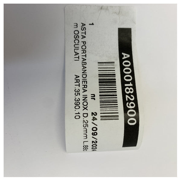 Osculati Ruostumattomasta teräksestä valmistettu lipputanko 25mm x 80 cm irrotettava - 35.390.10