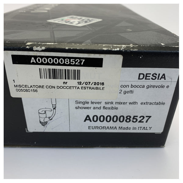 Eurorama Desia 7600 Sink Mixer With Pull Out Shower Head