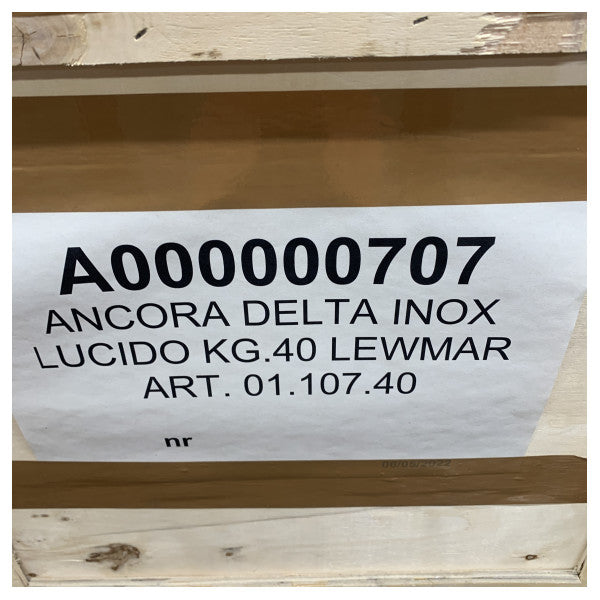 Âncora de Barco em Aço Inoxidável Lewmar Delta 40KG | 88 LBS - 57340