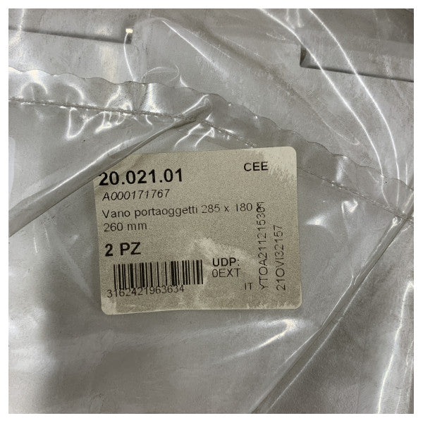 Nuova Rade lagringsboks hvit 285 x 180 x 260 mm med lokk uten lås - 20.021.01