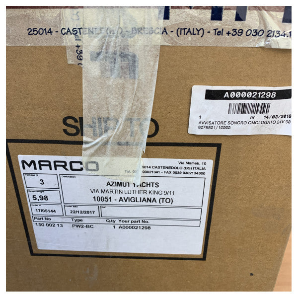 Marco PW2-BC Marine Air Horn 24V Chrome 200 mm s kompresorom