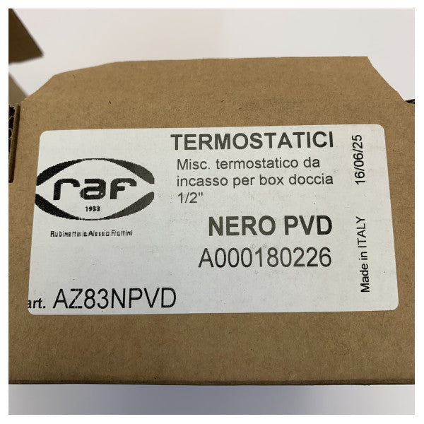 RAF inbyggd termostatblandare matt svart AZ83NPV