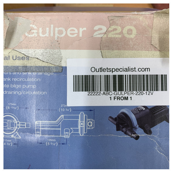 Wal-Gulper 220 Schwarz Wasser 12V - Duschtoilette und Bilgepumpe - BP1552