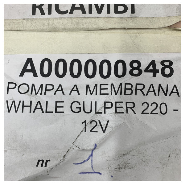 Wal-Gulper 220 Schwarz Wasser 12V - Duschtoilette und Bilgepumpe - BP1552