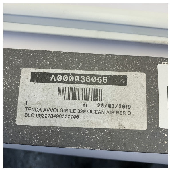 Oceanair rullegardin 320 hvit for koøye PSH-3-W-RP