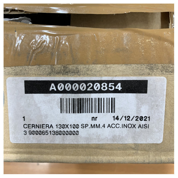 Osculati nehrđajući čelik šarka 130x100mm - 4mm 38.440.13