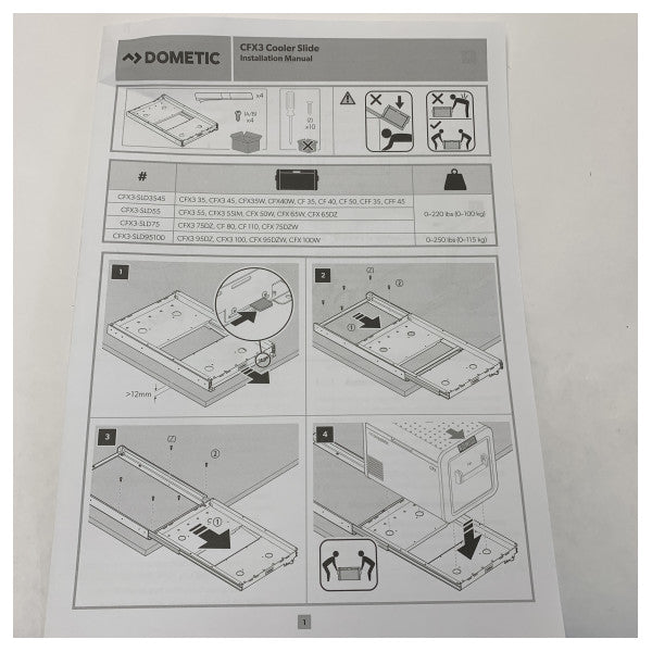 Dometic CFX3 support de montage pour CFX3 95DZ /CFX3 100