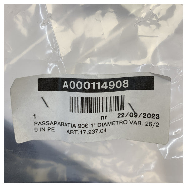 Collegamento a parete Osculati 1 pollice 26-29 mm 90 gradi - 17.237.04