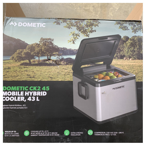 Dometic CK2-45 hybrid portable cooling box silver 45L 12/24/230V