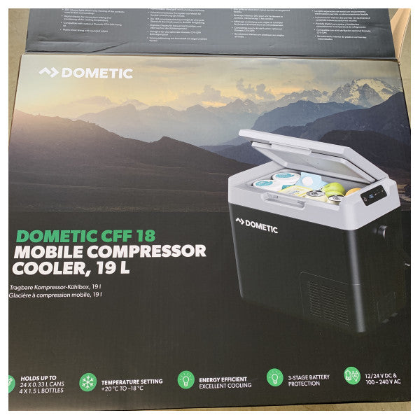 Caja de refrigeración para compresor Dometic CFF-18 19L - 12/24/230V - gris