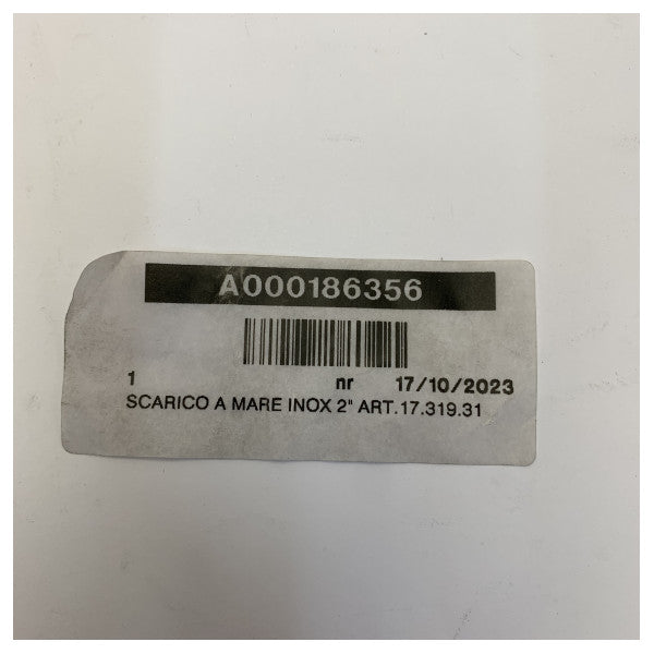 Osculati rustfrit stål hud passage 2 tommer - 17.319.31