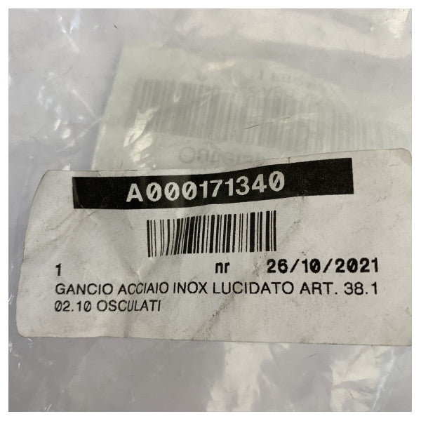 オスキュラティ ポリッシュド ステンレススチール フック - 38.102.10