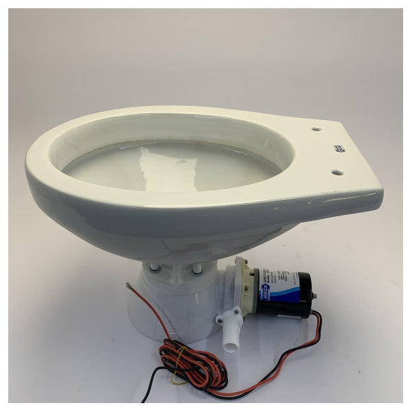 Jabsco Quiet Flush -sähkökäyttöinen wc tavallinen istuin magneettiventtiilillä 24V - 37045-4094