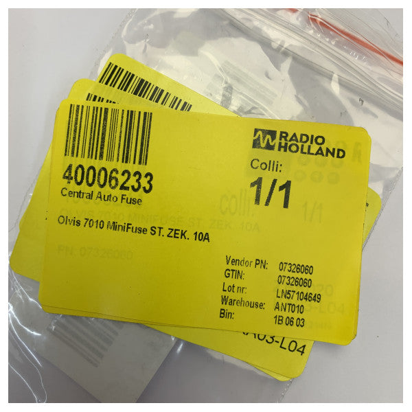 Olvis 7010 MiniFuse Blade Fuse 10A - Fusibile automobilistico