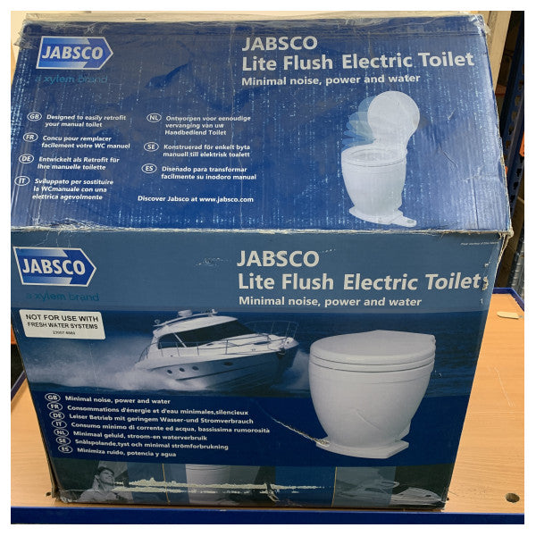 Jabsco Lite Flush Elektrische Toilet 24V mit Fußschalter - 58500-0024