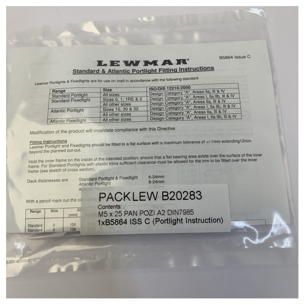 Lewmar SZ0-A1 Opening Black Portlight with Flyscreen - 393029989